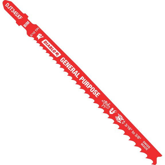 Diablo T-Shank Bi-Metal Jig Saw Blade - Single Pack Heavy-Duty Construction, Professional Use