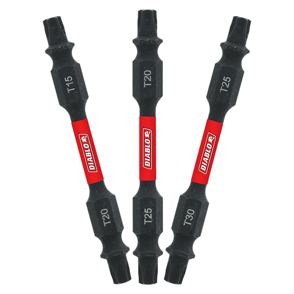Diablo Torx 2-1/2 in. L Double-Ended Screwdriver Bit Set Black Oxide 3 pc