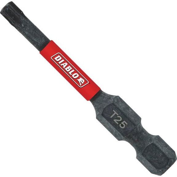 Diablo Torx Drive Bits for Installing and Removing Fasteners - 1/4-Inch Hex Shank, T25 Screwdriver Head, 2-Inch Length, 5-Pack - DT252P5