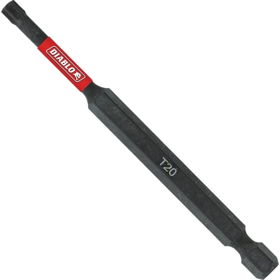 Diablo Torx Drive Bit with T20 Screwdriver Head - 3-1/2 Length, Torque, Corrosion Resistant and Optimized Tip Design - Bulk - DT2035B