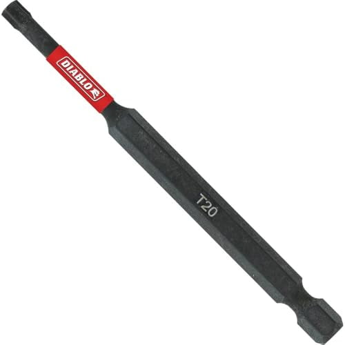 Diablo Torx Drive Bit with T20 Screwdriver Head - 3-1/2 Length, Torque, Corrosion Resistant and Optimized Tip Design - Bulk - DT2035B