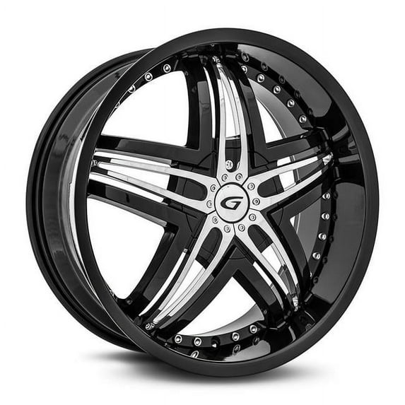 Diablo Wheels DBW-G1-229BLNK4073B 22 x 9.5 Gianna Blitz Gloss Black Wheel