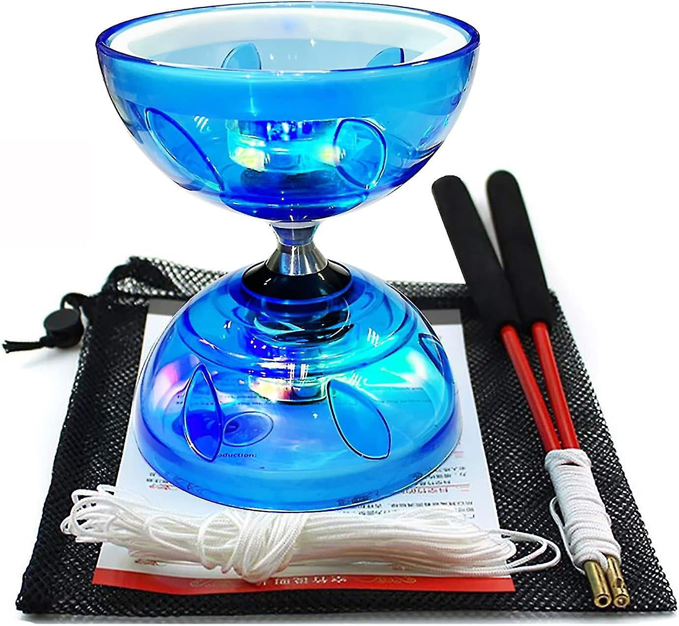 Diabolo Cse Yoyo Set ,triple Bearing Diabolo Cse Yoyos Juggling  Colorful Led Diabolo With Diablo Sticks, Diabolo String & Net Bag, Easier Start/ Fast