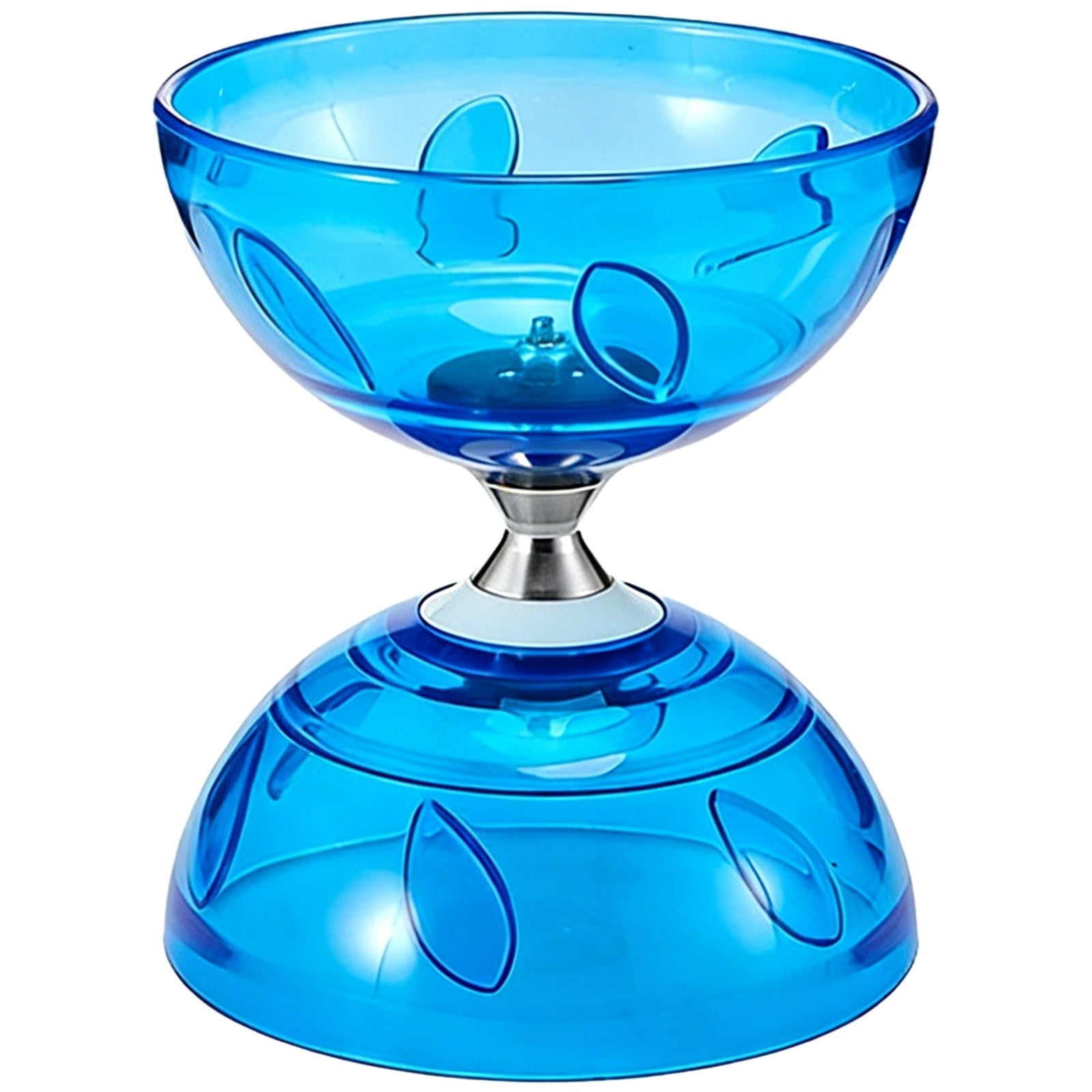 Diabolo Set With Bearing, Blue Transparent Soft Rubber Chinese Yoyo 5.9 ...