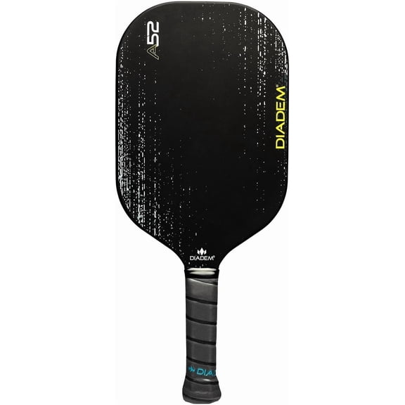 Diadem A52 Carbon Fiber Pickleball Paddle | Lightweight Thermoformed Paddle with Edgeless Design, Spin-Ready Surface, USAPA Approved for Control & Power