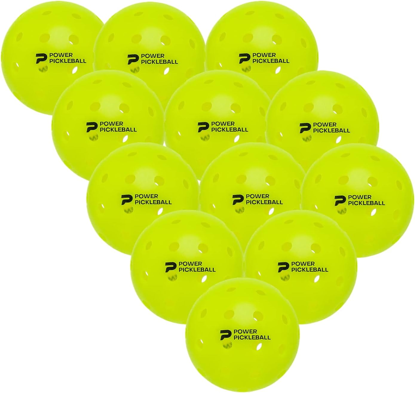 Diadem Premier Power Pickleballs - USAPA Approved Tournament Balls, Seamless Construction, Neon Yellow, Fast Outdoor Play
