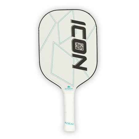 Diadem Sports Icon Pickleball Paddle,Liteweight Carbon Fiber in White,7.7oz