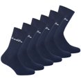 thumbnail image 1 of Diadora Unisex Socks, 6-Pack - Sports Socks, Cotton, Logo, Solid Color Dark Blue 39-42, 1 of 3