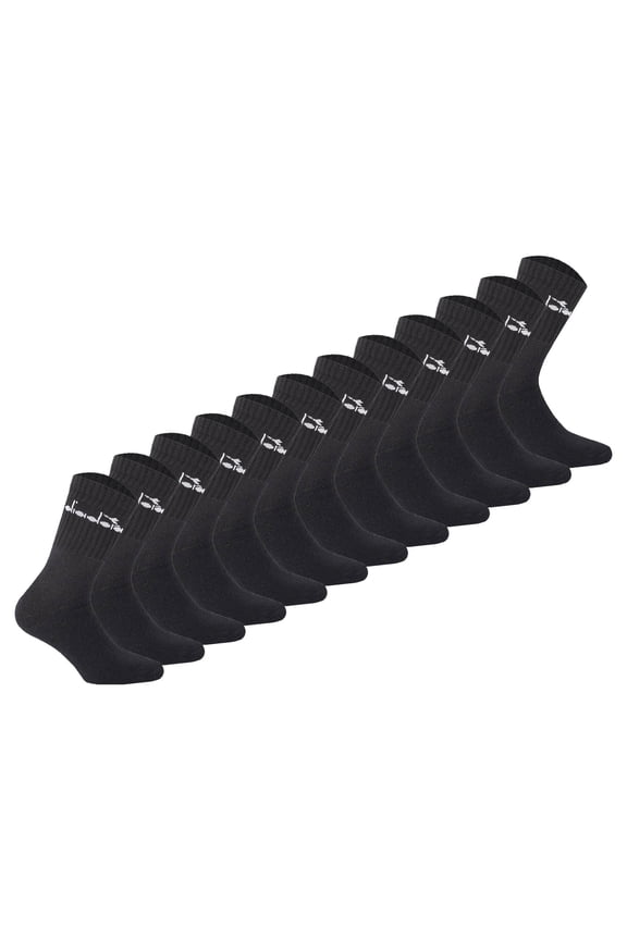 Unisex Tennis Socks - 12 Pack, Logo Black 43-46