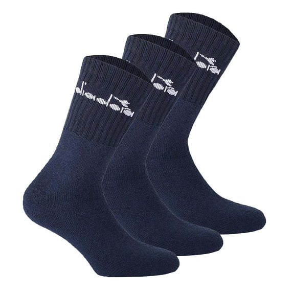 Diadora Unisex Tennis Socks - 3 Pack, Logo Dark Blue 39-42