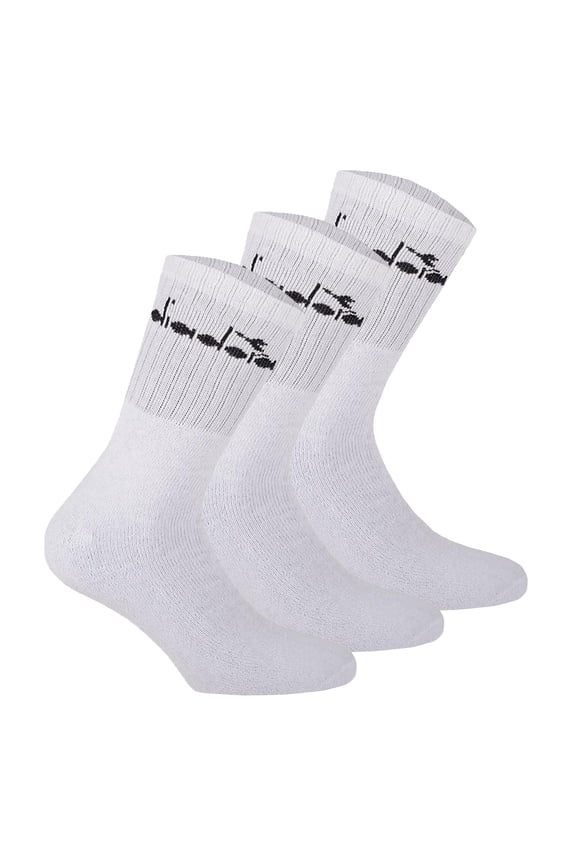 Unisex Tennis Socks - 3 Pack, Logo White 43-46