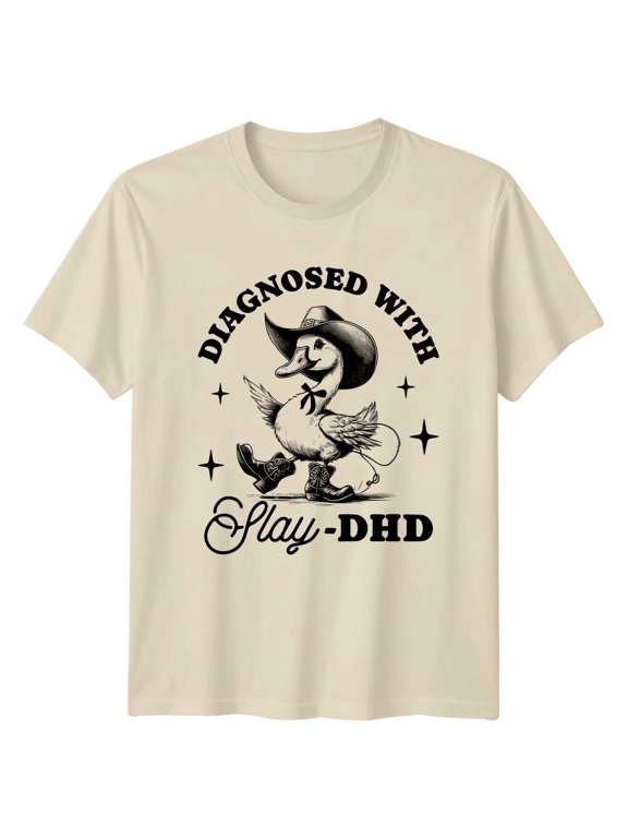 Diagnosed With Slay DHD Duck Cowboy T-Shirt