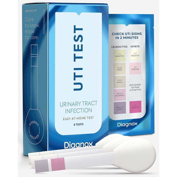 Diagnox At-Home UTI Test Strips for Women & Men, Urine Test, 6-Count