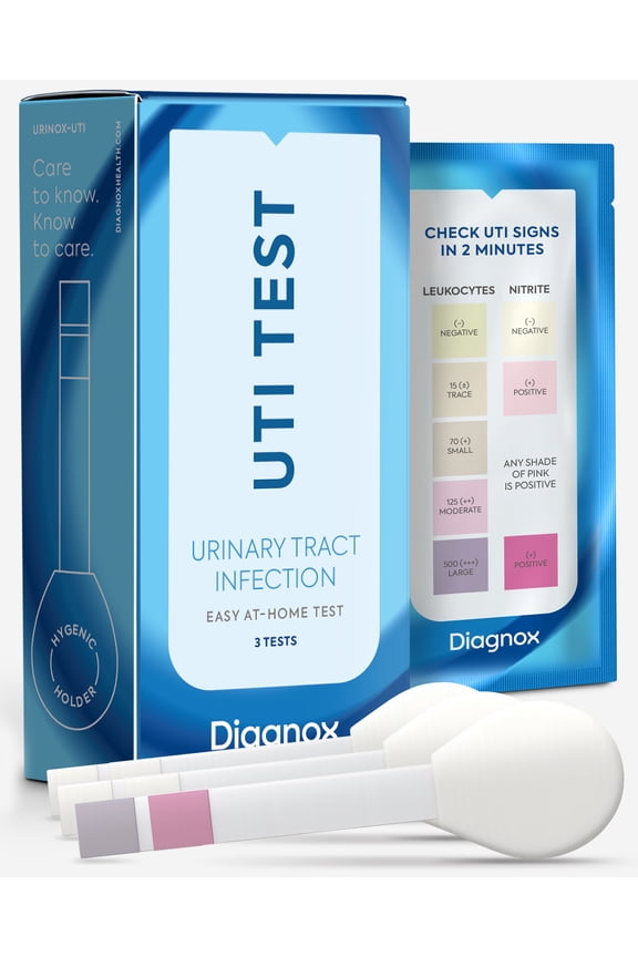 Urinary Tract Infection (UTI) At-Home Test Strips, FDA Cleared, 3 Self Tests
