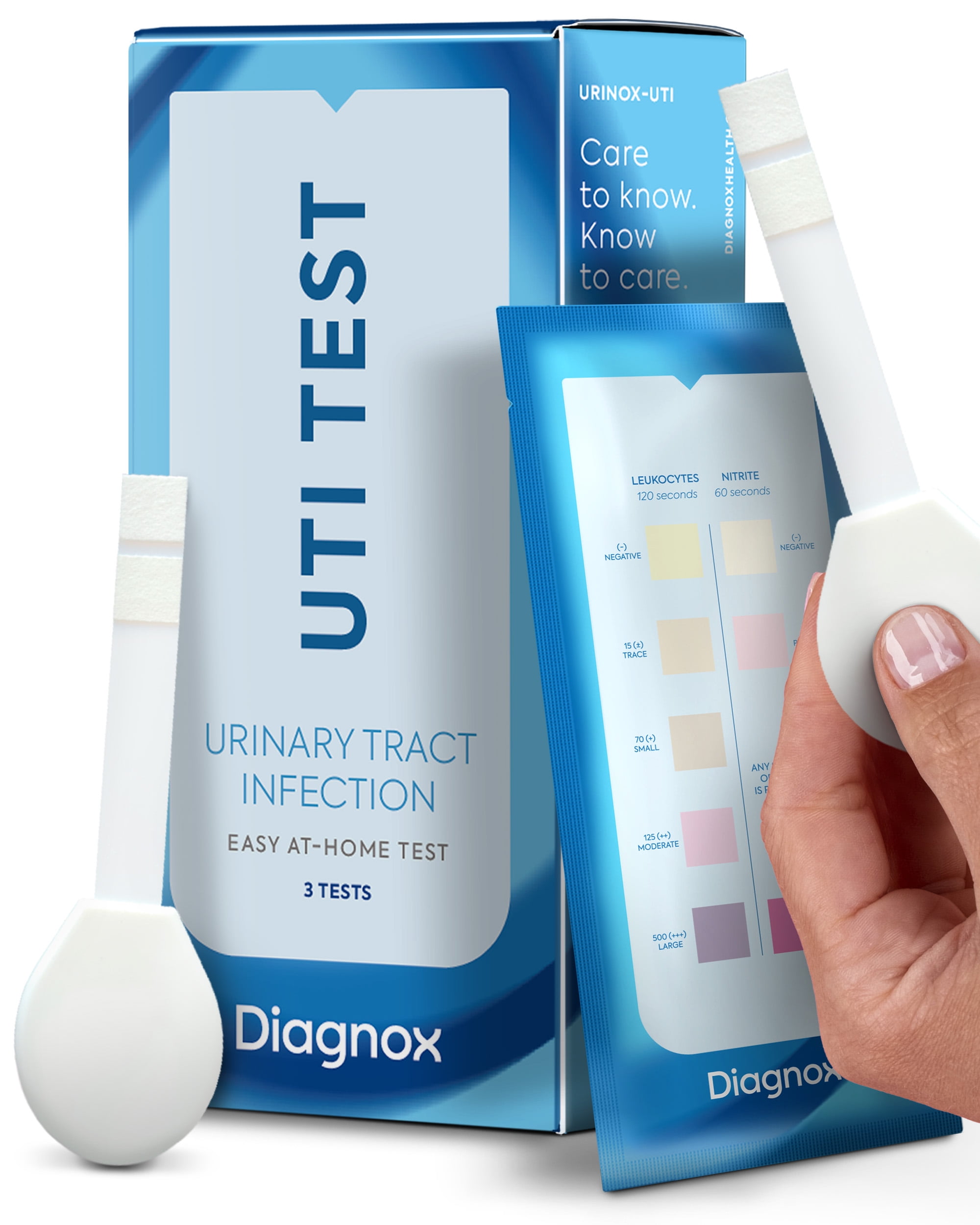 Diagnox Urinary Tract Infection (UTI) At-Home Test Strips, FDA Cleared, 3 Self Tests