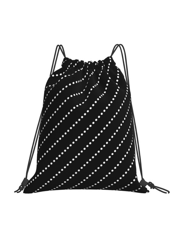 Diagonal Dot Pattern Art Large Drawstring Backpack Casual Cinch Sack Bag Backpack for Sports Hiking Travel Gym