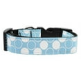 thumbnail image 1 of Diagonal Dots Nylon Collar  Baby Blue Medium, 1 of 1