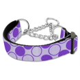 thumbnail image 1 of Diagonal Dots Nylon Collar Martingale Lavender Medium, 1 of 3