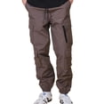 thumbnail image 1 of Brooklyn Cloth Men's Diagonal Multi Pocket Cargo Joggers, Elastic Waist, Charcoal Grey, Medium, 1 of 4