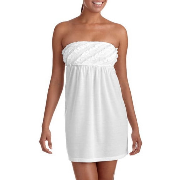 Diagonal Ruffle Cover-Up Dress
