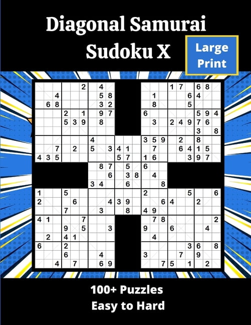 Overlapping Sudoku: Diagonal Samurai Sudoku X: 100+ overlapping