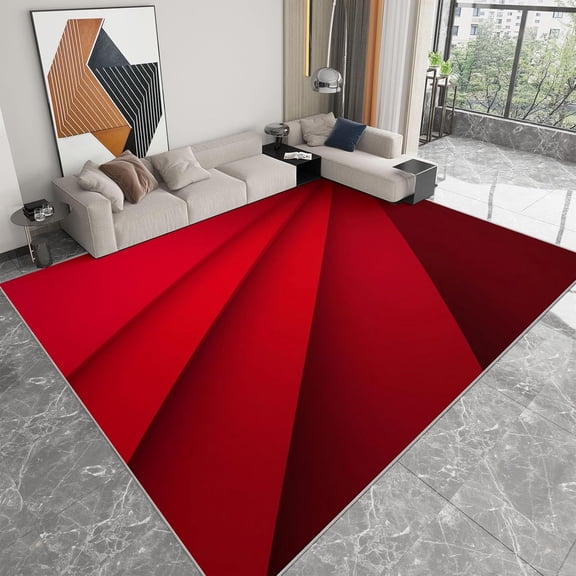 Diagonal Stripe Area Rugs, Abstract Diagonal Stripes Carpet, Washable Non Slip Low Pile Soft Rug for Living Room Bedroom Bathroom Decor Mat 5x8ft