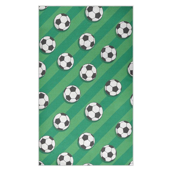 Diagonal Striped Football Pattern Waffle Kitchen Towels 18x30 in Soft Absorbent Quick Dry Dishcloths