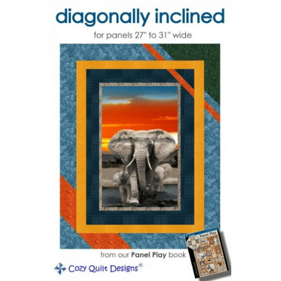 Diagonally Inclined Panel Quilt Pattern by Cozy Quilt Designs