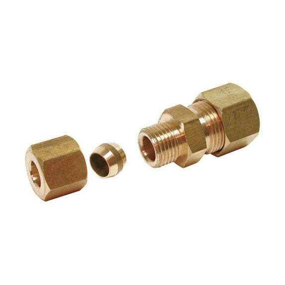 Dial 1/4 in. H x 3/8 in. W Brass Compression Union