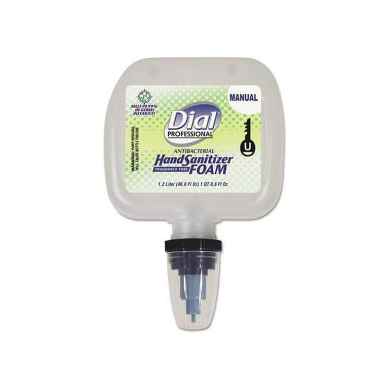 Dial Hand Sanitizer Gel Refill - 40.5 fl oz (1197.7 mL) - Kill Germs, Bacteria Remover - Healthcare, School, Office, Restaurant, Daycare - Clear - Fragrance-free, Dye-free - 1 Each