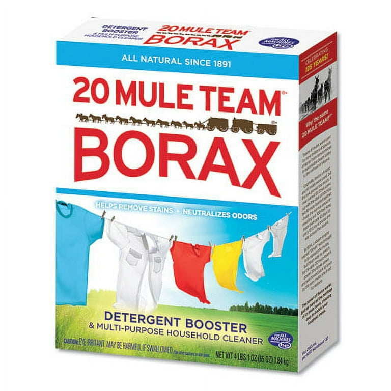 Dial 20 Mule Team Borax Laundry Booster, Powder, 4 lb Box, Odors