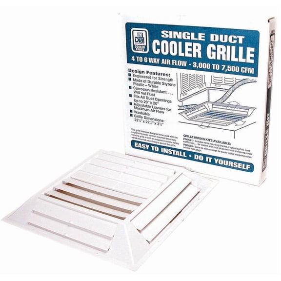 Dial 3-1/2 in. H x 22 in. W 6-Way White Plastic Air Diffuser Grille