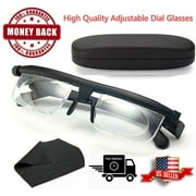 Dial Adjustable Glasses Variable Focus Instant Reading Distance Vision Eyeglass