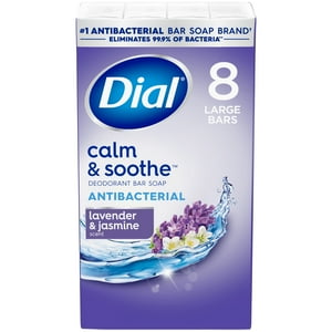 Dial Lavender & Twilight Jasmine Antibacterial Deodorant Soap, 8 Count