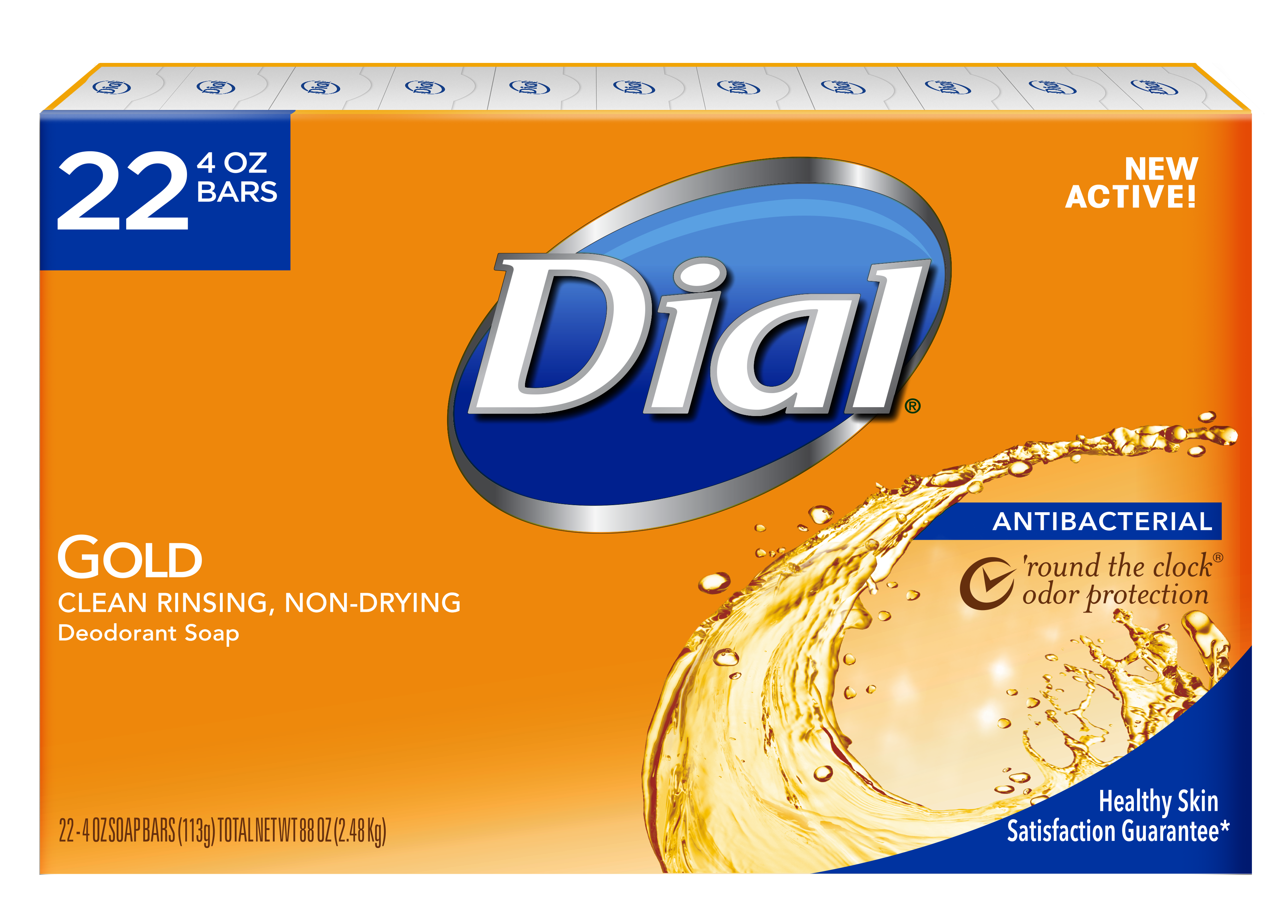 Dial Antibacterial Bar Soap, Gold, 4 Ounce, 22 Bars - image 1 of 6
