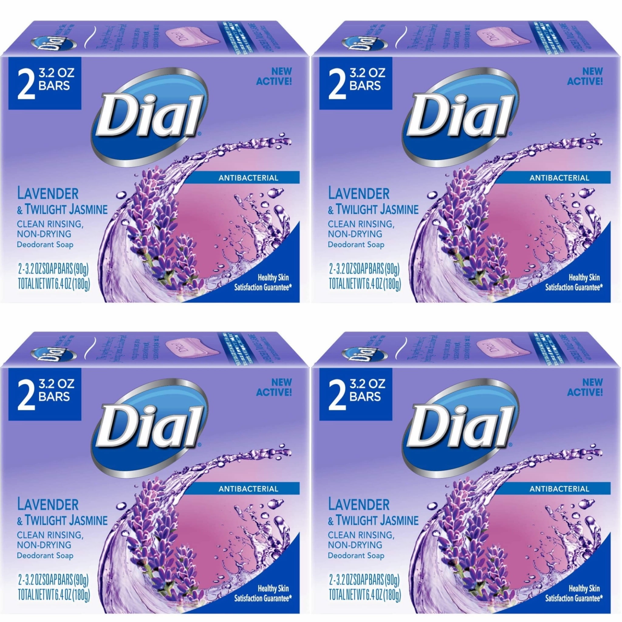 Dial Moisturizing Antibacterial Bar Soap, Lavender & Twilight Jasmine
