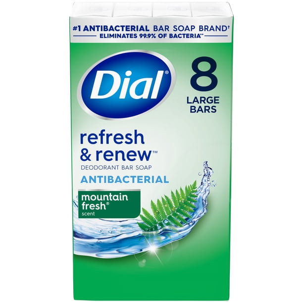 Dial Antibacterial Bar Soap, Refresh Renew, Mountain Fresh, oz