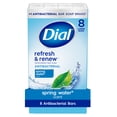 thumbnail image 1 of Dial Antibacterial Bar Soap, Refresh & Renew Spring Water Deodorant Bar, 4 oz (8 Bars), 1 of 14