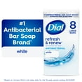 thumbnail image 1 of Dial Antibacterial Bar Soap, Refresh & Renew White Deodorant Bar, 4 oz (8 Bars), 1 of 11