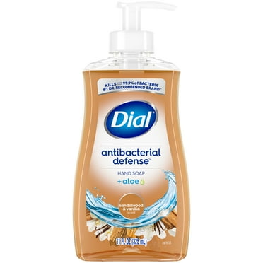 Dial Antibacterial Defense Sandalwood & Vanilla Liquid Hand Soap, 11oz