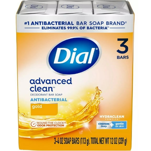 Dial Antibacterial Deodorant Soap Gold (Pack of 3)