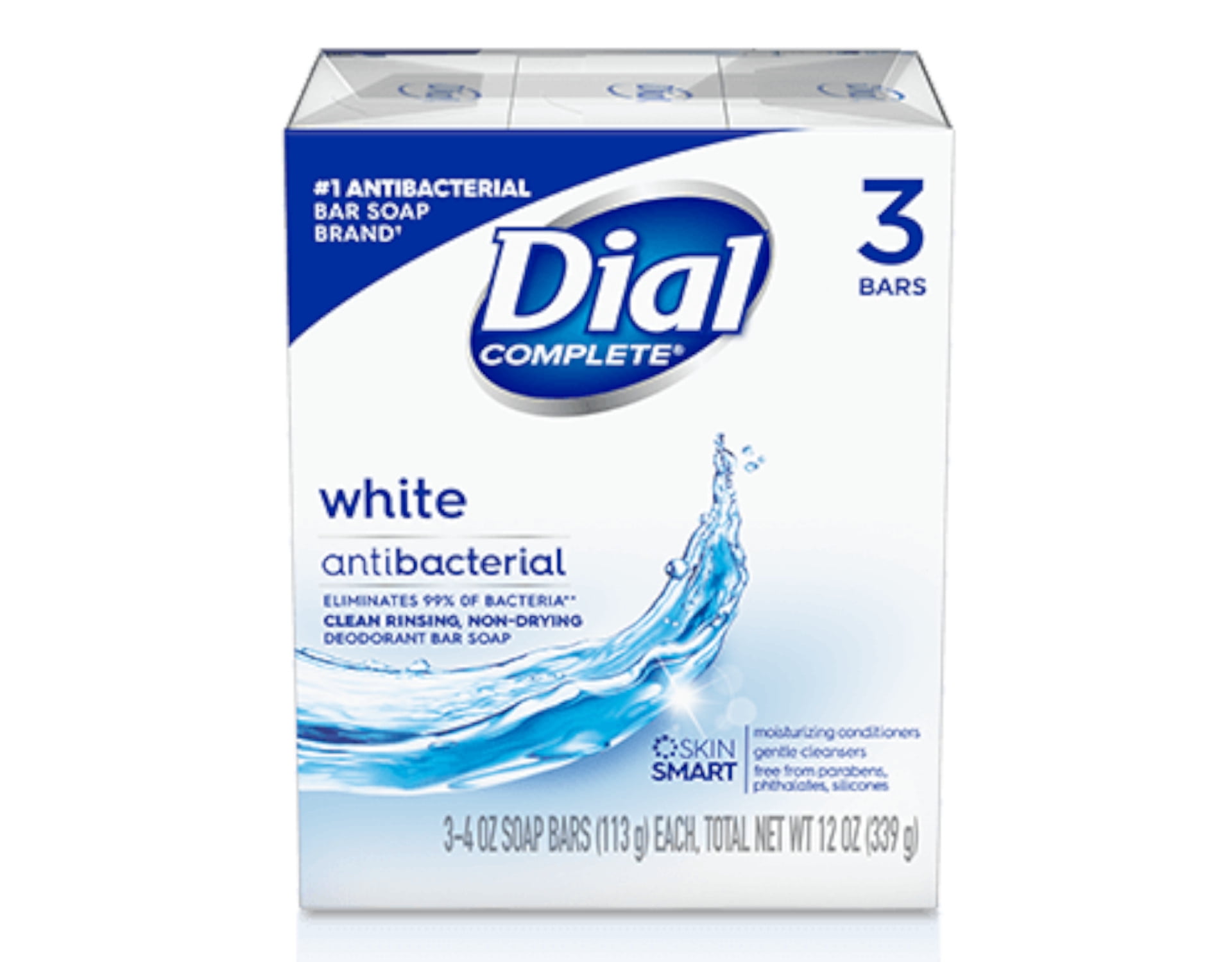 Dial Antibacterial Deodorant Soap White Fresh Fragrance all Day, 4 oz