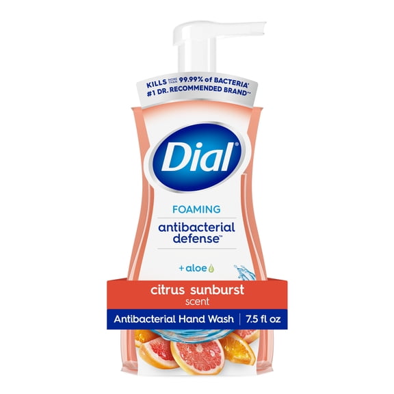 Dial Antibacterial Defense Citrus Sunburst Scent Foaming Hand Soap, 7.5 fl oz