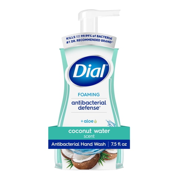 Dial Antibacterial Defense Coconut Water Scent Foaming Hand Soap, 7.5 fl oz