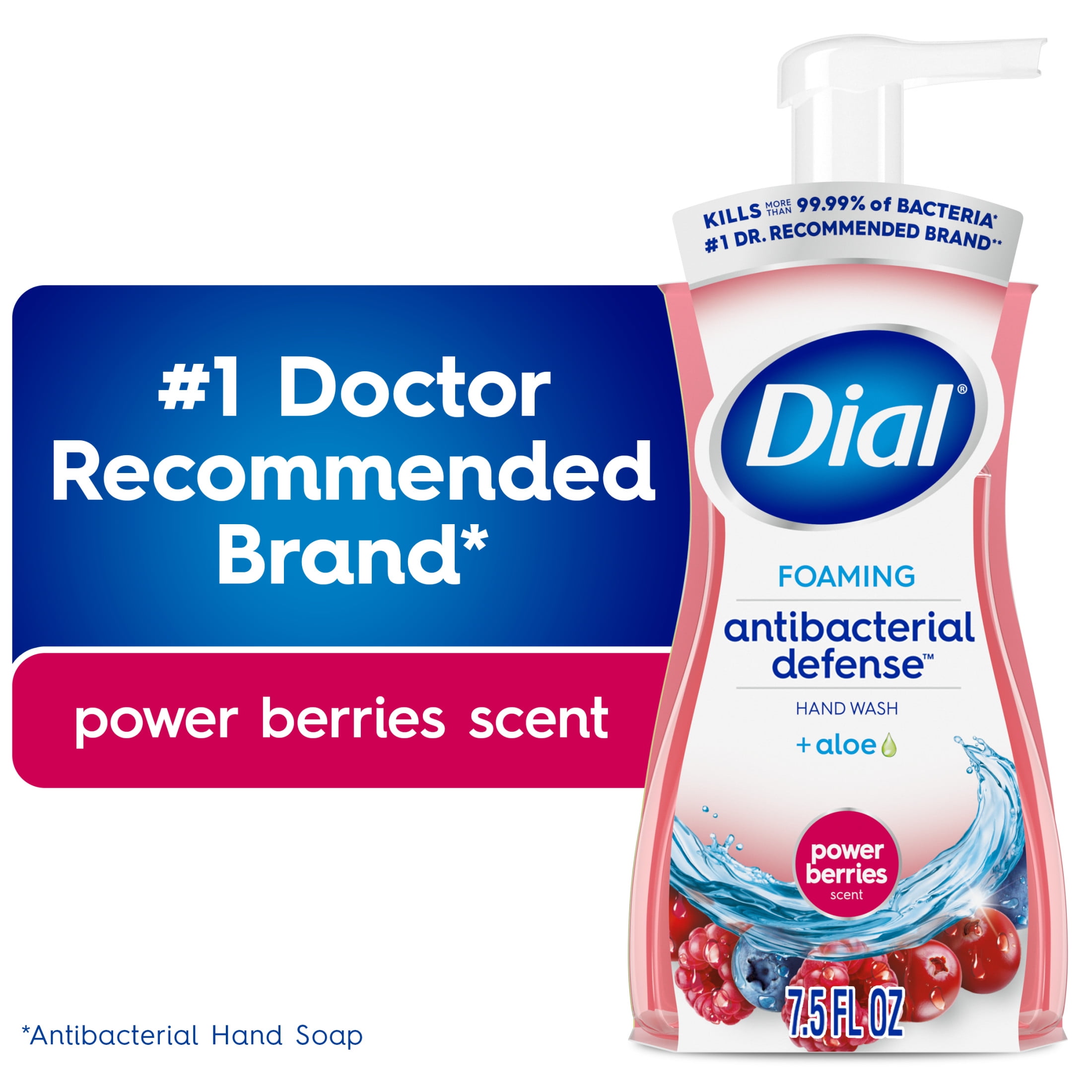 Dial Antibacterial Defense Power Berries Scent Foaming Hand Soap, 7.5 fl oz