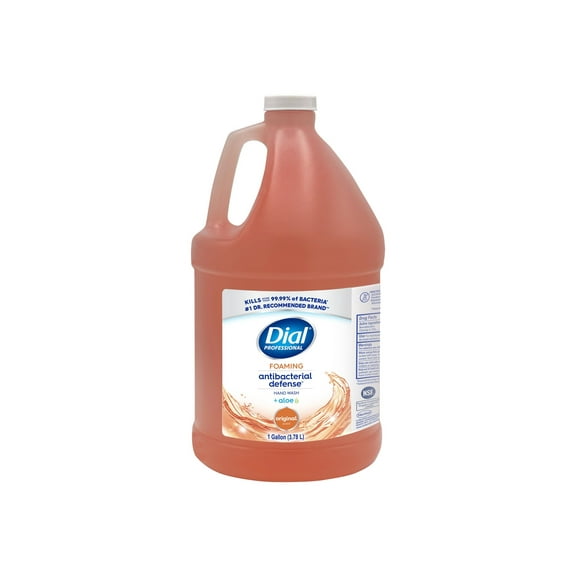 Dial Antibacterial Foaming Hand Wash Refill, Plus Aloe, Original Scent, 1 gal, 4/Carton