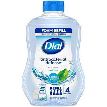 Dial Antibacterial Foaming Hand Wash Refill, Spring Water, 30 Ounce
