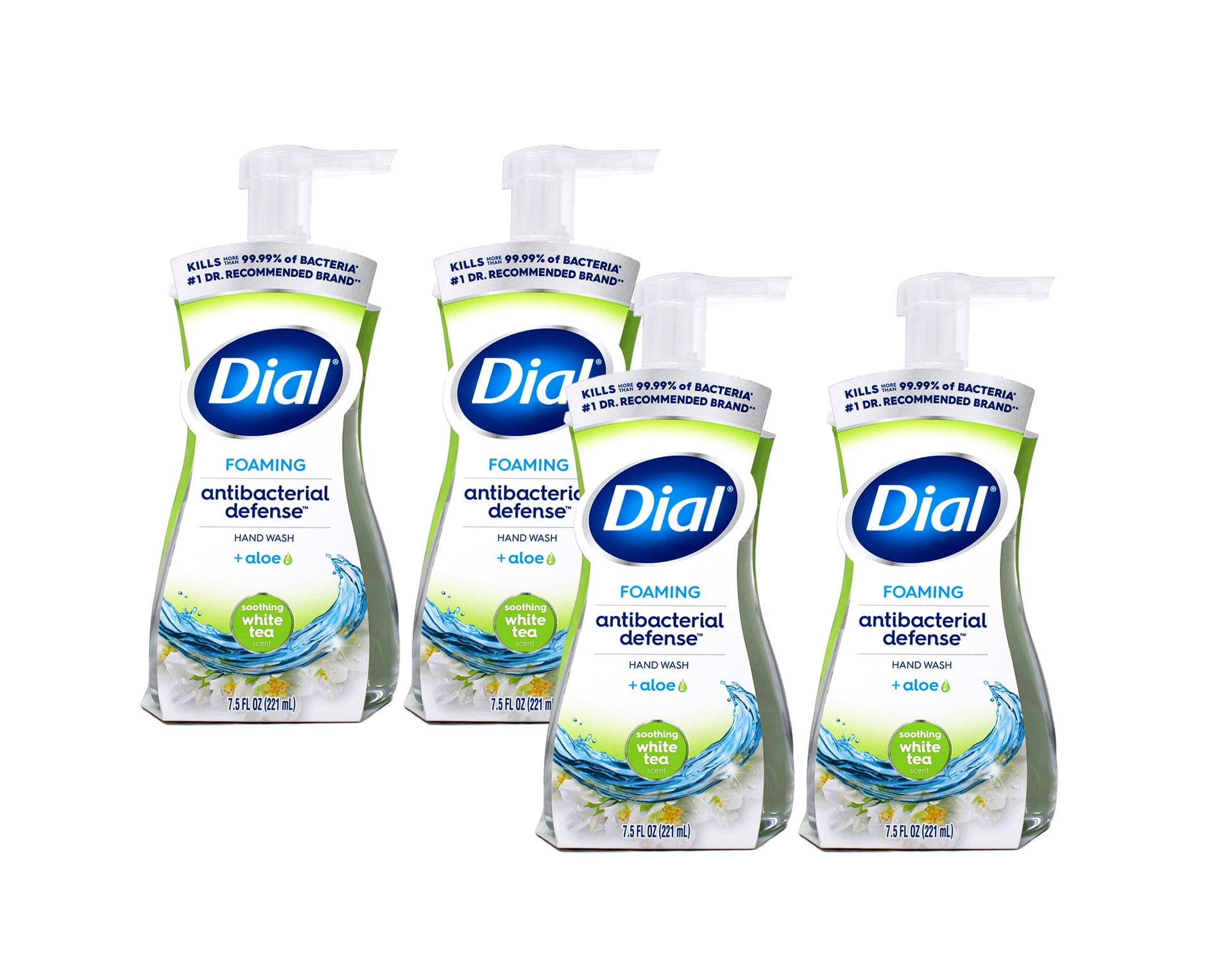 Dial Antibacterial Foaming Hand Wash, Soothing White Tea, 7.5 fl oz 4 ...