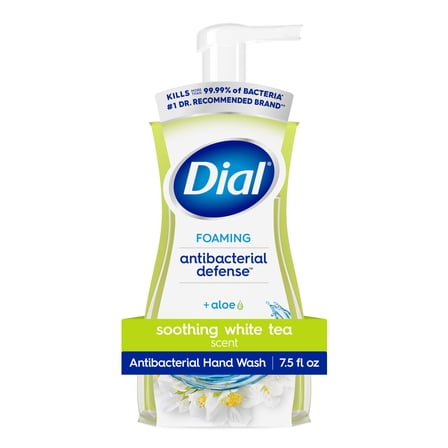 Dial Antibacterial Defense Soothing White Tea Scent Foaming Hand Soap, 7.5 fl oz