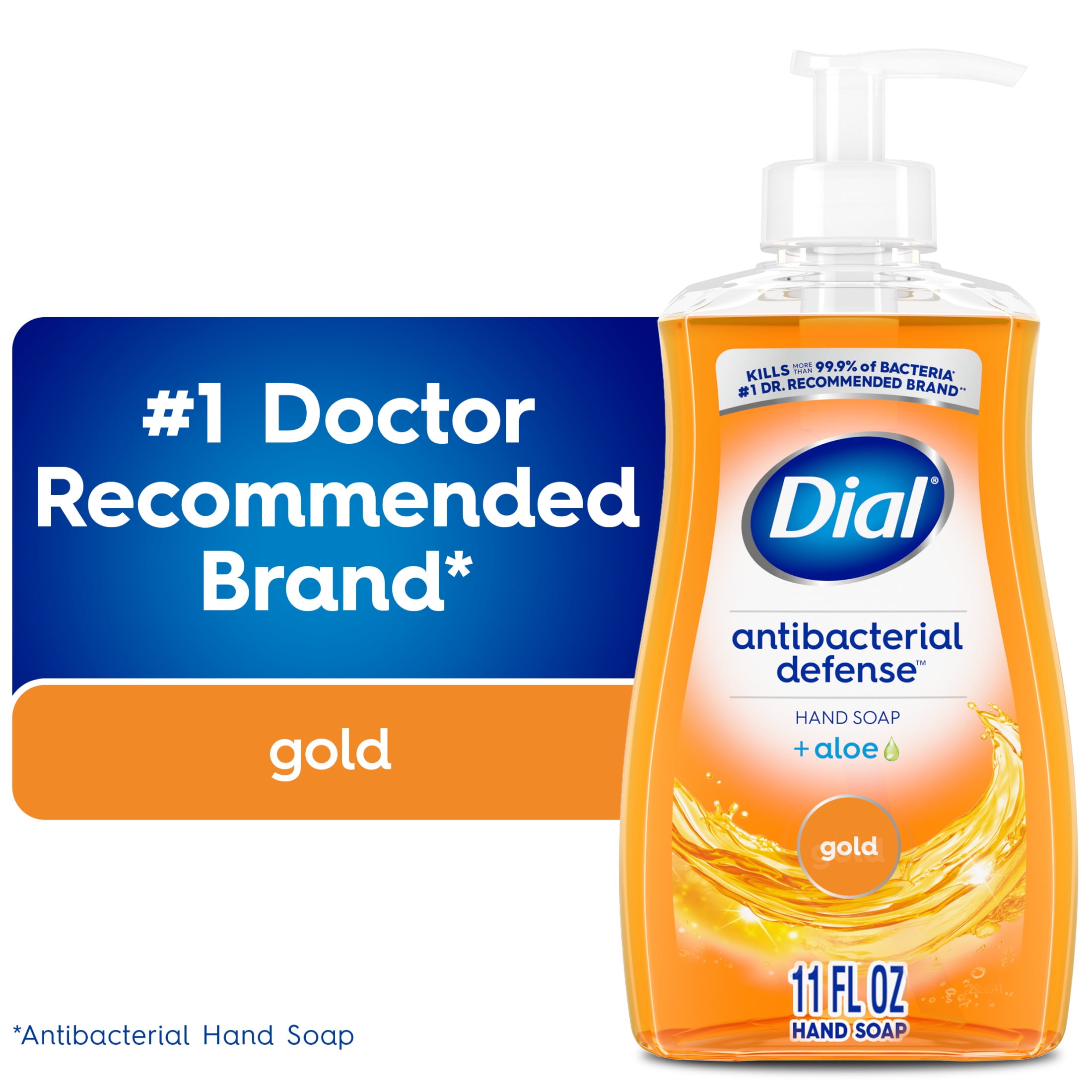 Dial Antibacterial Defense Gold Liquid Hand Soap, 11 fl oz